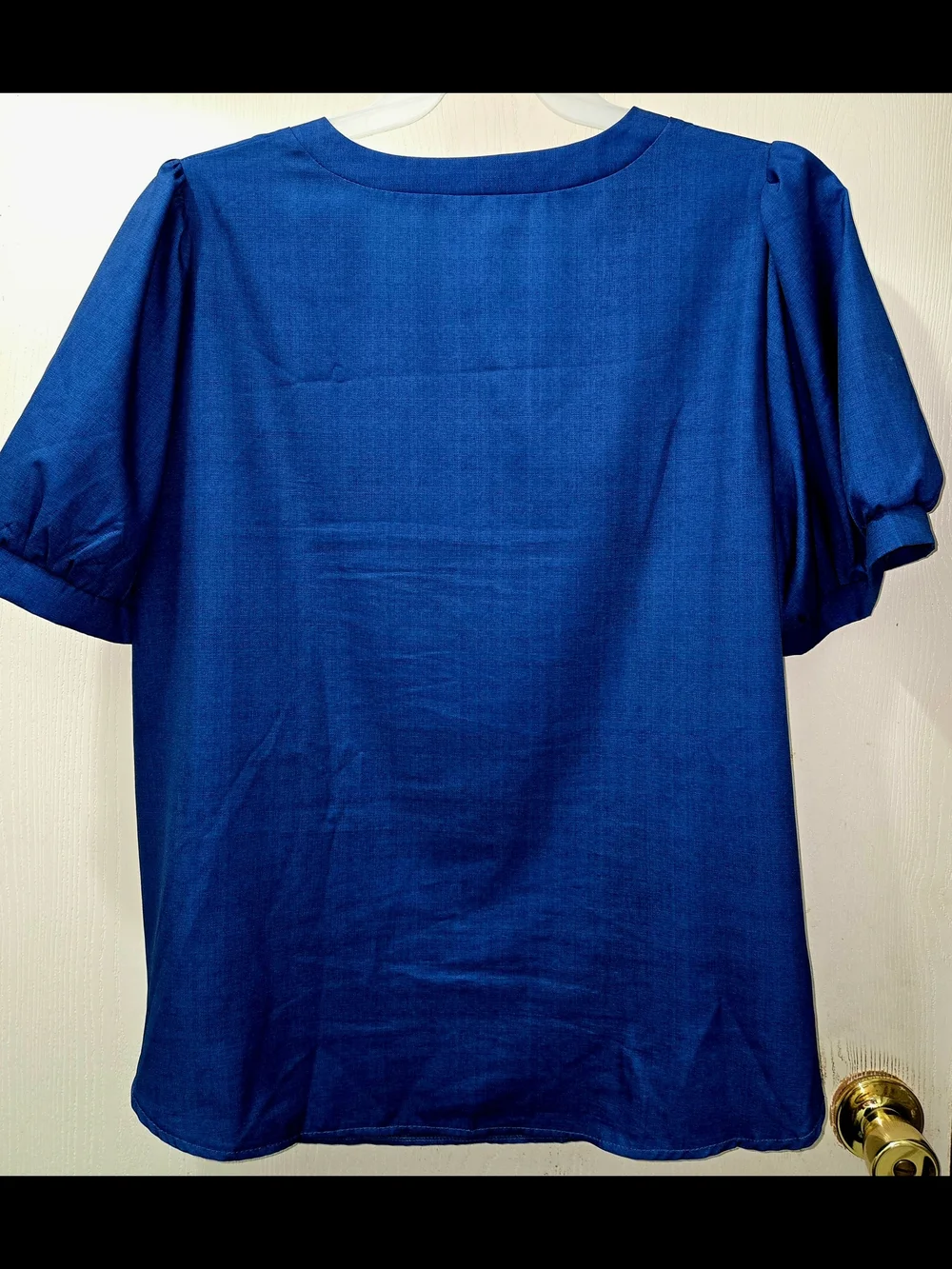 SHEIN Blue V-Neck Floral-Print Tunic